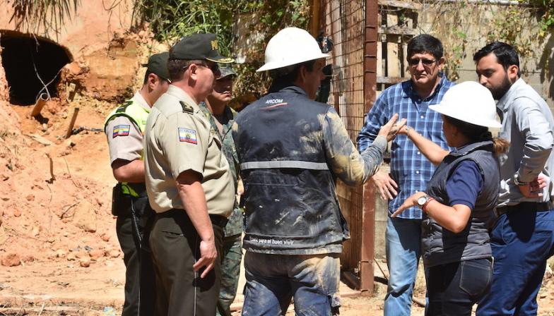 Operation against illegal mining in Zarum, southern Ecuador